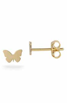 Ember Fine Jewelry 14K Gold Butterfly Stud Earrings