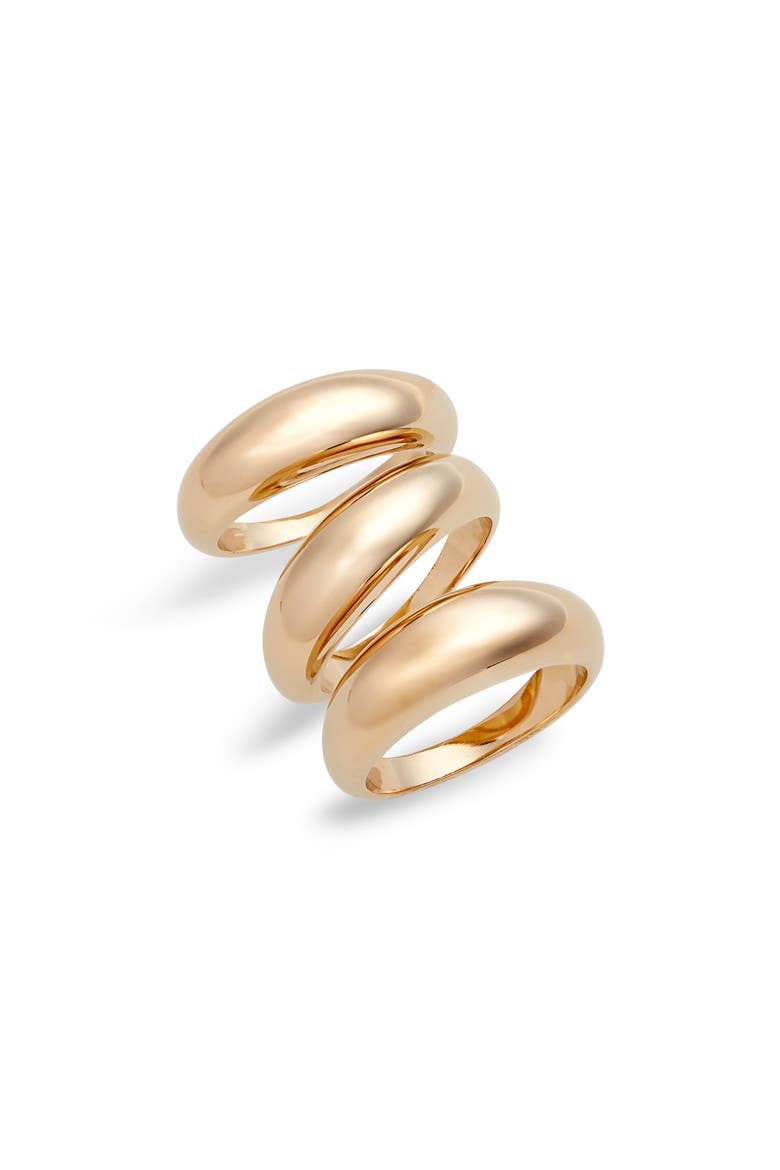 Set of 3 Fanned Stacking Rings, Main, color, GOLD
