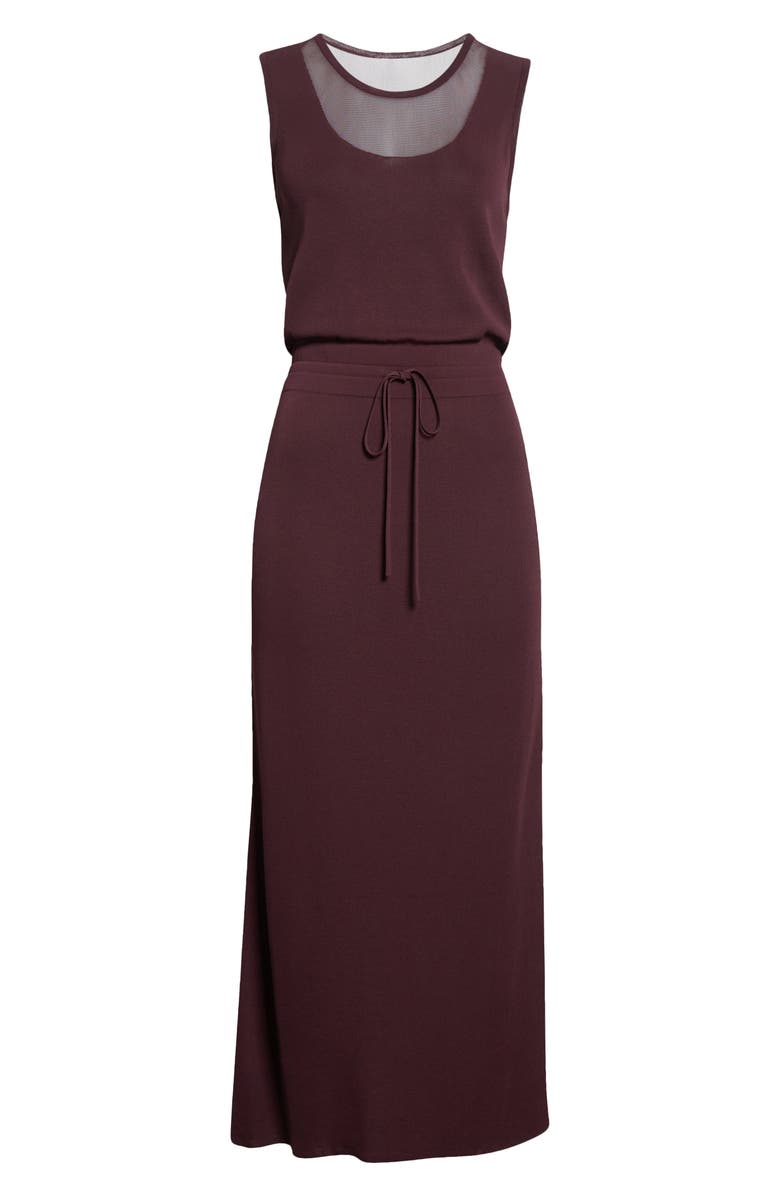 Akris punto Layered Sheer Knit Midi Dress, Alternate, color, Blackberry
