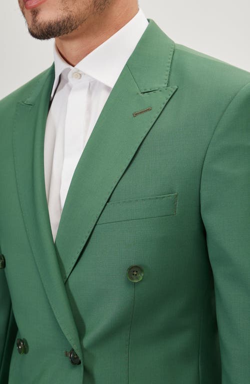 Ron Tomson Super 120s Wool Double Breasted Tuxedo Jacket