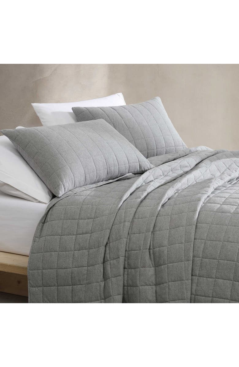 Calvin Klein Home Mélange Flannel Set of 2 Pillow Shams, Alternate, color, Grey