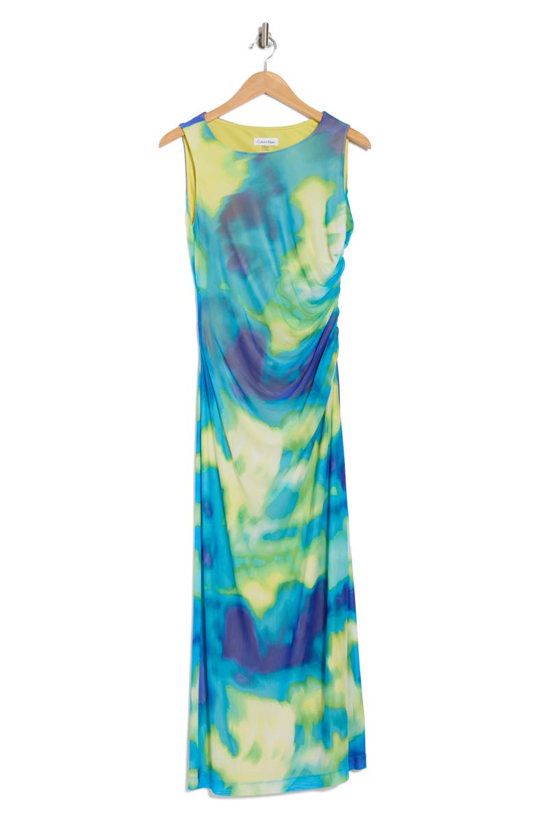 Calvin Klein Sleeveless Mesh Dress, Alternate, color, 