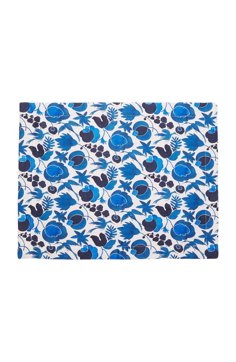 La DoubleJ Placemats Set Of 2, Main, color, Wildbird Small Blue