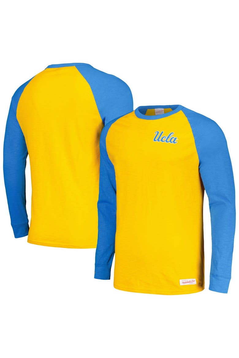 Men's Mitchell & Ness Blue UCLA Bruins Legendary Slub Raglan Long Sleeve T-Shirt, Alternate, color, Blue