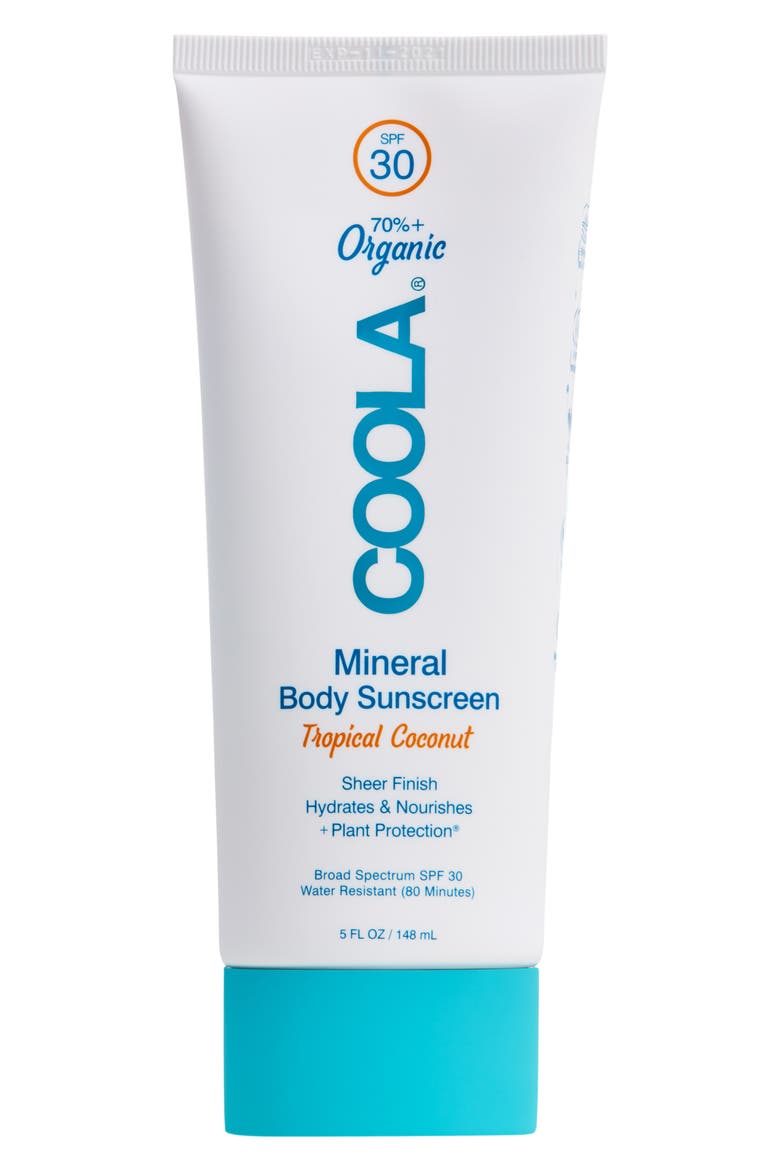 Suncare Mineral Body Sunscreen Tropical Coconut SPF 30, Main, color, NO COLOR