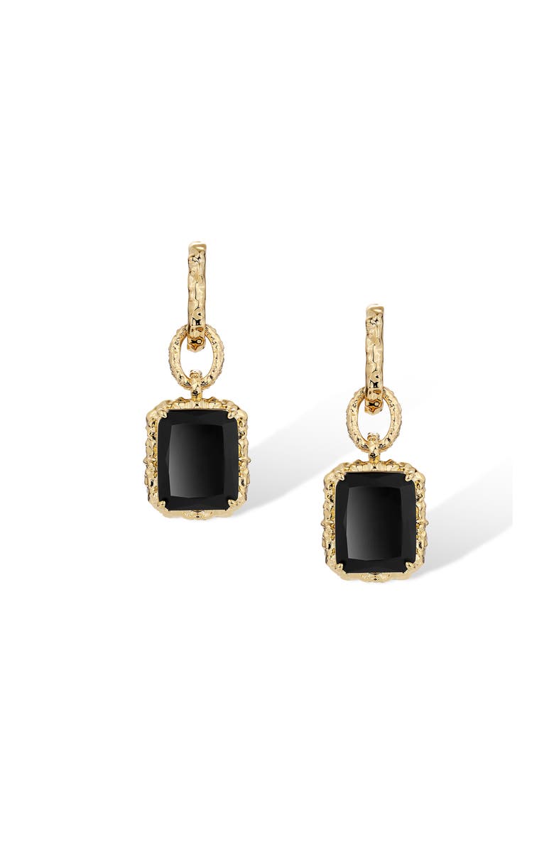 RETRO CHIC Lava Earrings, Main, color, Gold & Black