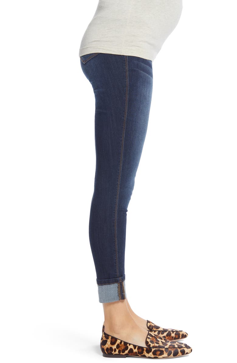 1822 Denim Roll Cuff Skinny Maternity Jeans, Alternate, color, 