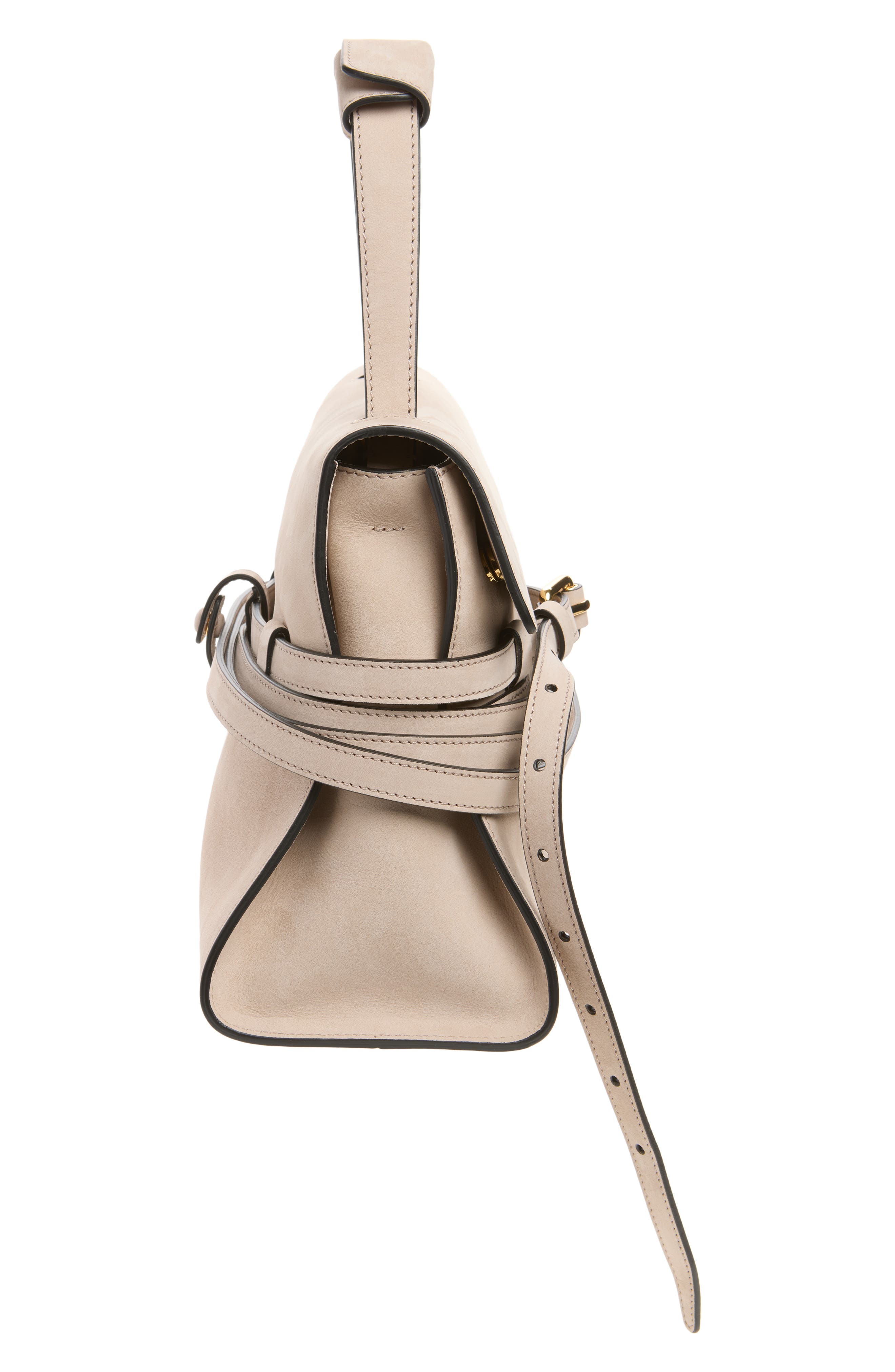 Tie Me Faux Leather Top Handle Bag, Alternate, color, DOVE COLOUR