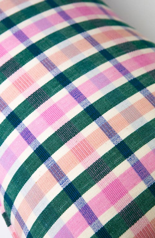 ARCHIVE NEW YORK ARCHIVE NEW YORK HANDWOVEN CLASSIC PLAID SQUARE COTTON THROW PILLOW
