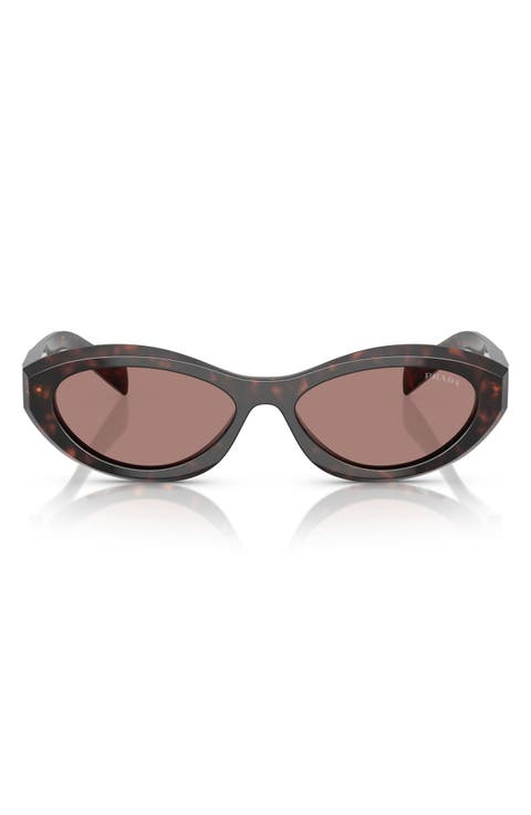 56mm Oval Sunglasses