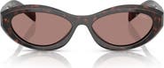 Prada 56mm Oval Sunglasses