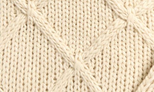 Next Cable Knit Throw Blanket In Cream