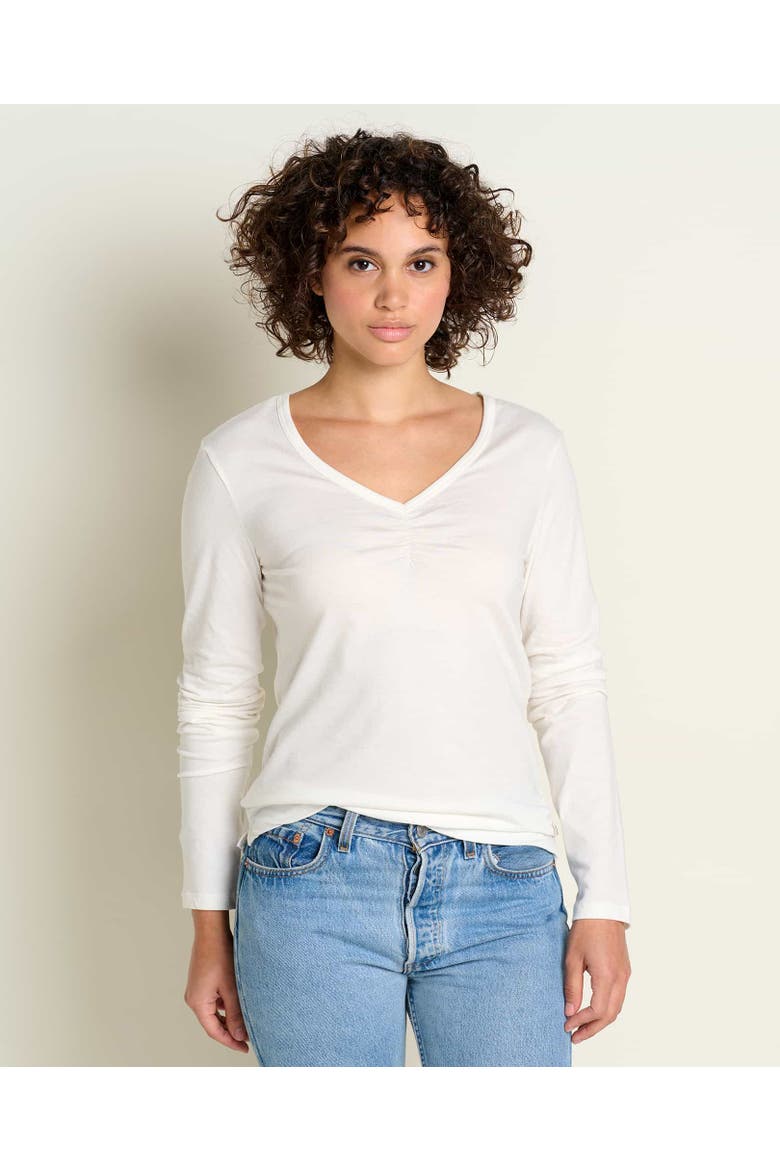 Rose Long Sleeve Tee, Main, color, Egret