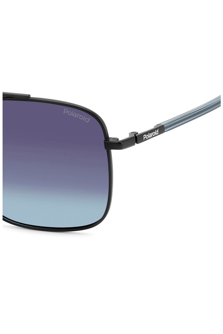 59mm Polarized Navigator Sunglasses, Alternate, color, MATTE BLACK/ BLUE SF POLAR