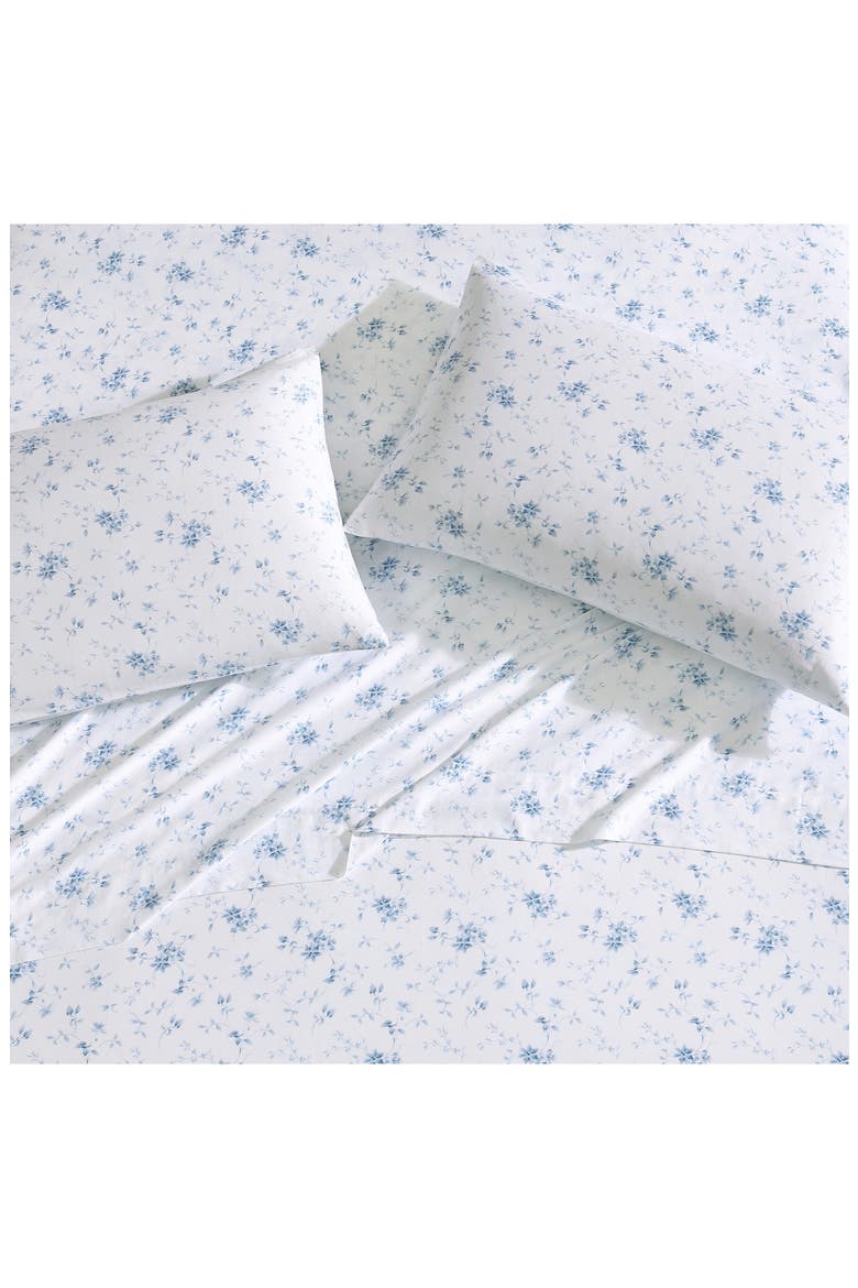Garden 300 Thread Count Cotton Set of 2 Pillowcases, Alternate, color, BLUE