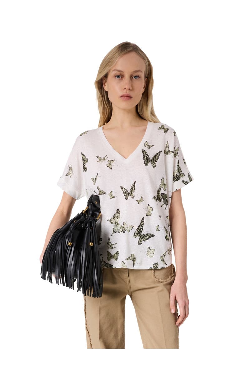 GERARD DAREL Makeda Butterfly Print T-Shirt, Main, color, Khaki Green