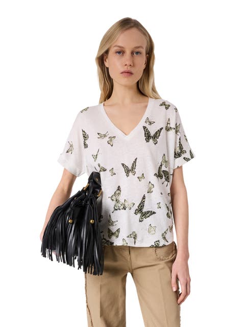 Makeda Butterfly Print T-Shirt