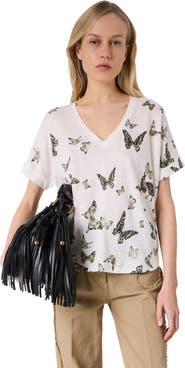 GERARD DAREL Makeda Butterfly Print T-Shirt