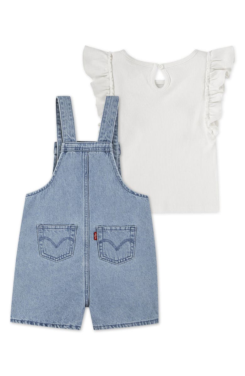 Levi's<sup>®</sup> Flutter Sleeve Top & Overalls Set, Alternate, color,