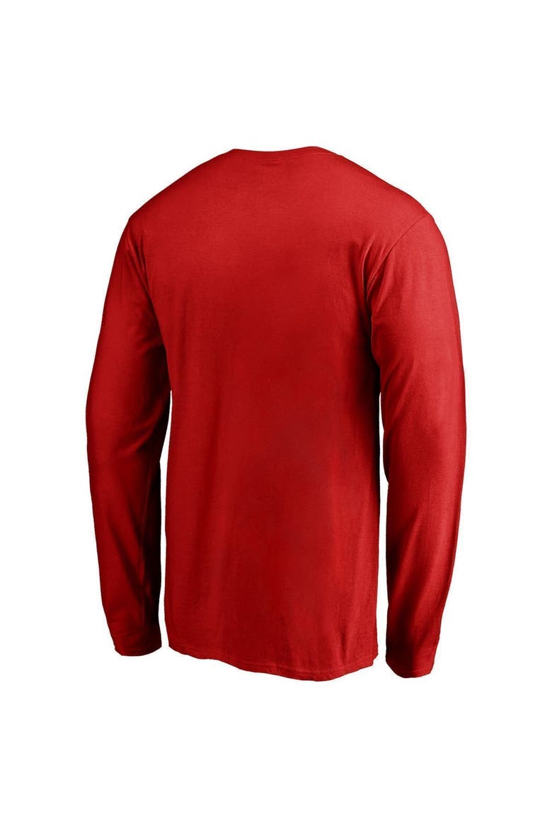 Men's Fanatics Branded Red Washington Capitals Team Victory Arch Long Sleeve T-Shirt, Alternate, color, RED
