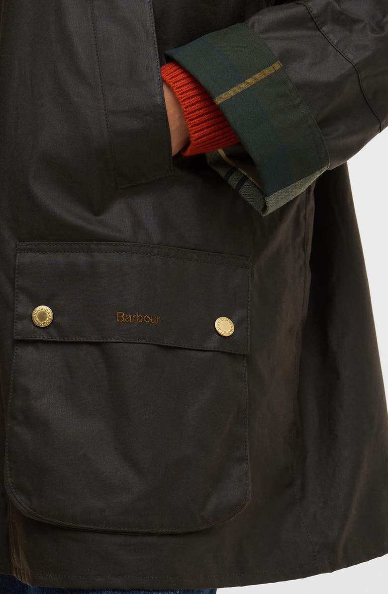 Barbour Allerston Water Repellent Waxed Cotton Jacket, Alternate, color, Olive/ Ancient