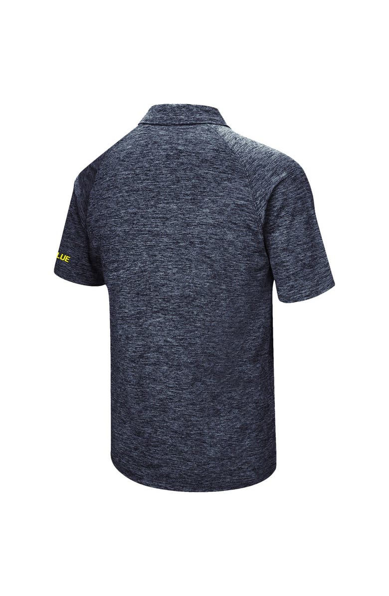 COLOSSEUM Men's Colosseum Navy Michigan Wolverines Down Swing Polo, Alternate, color, Heather Navy