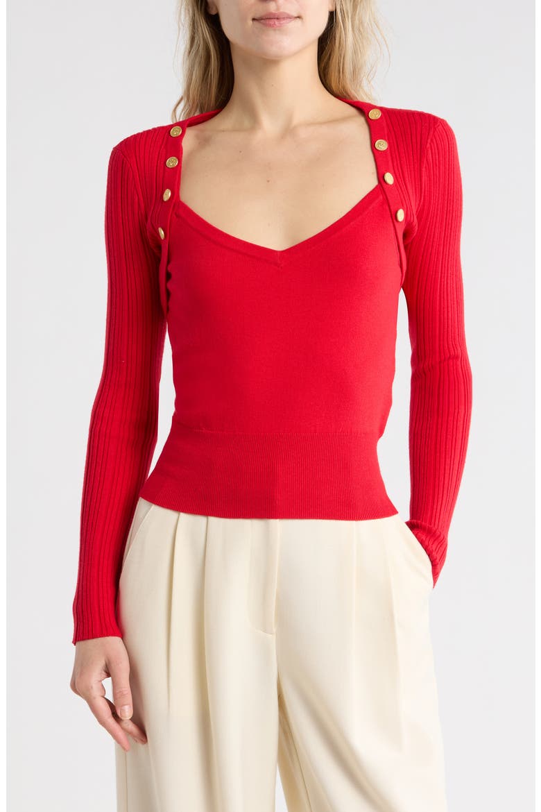 Nara Tank & Shrug Set, Main, color, SCARLET RED