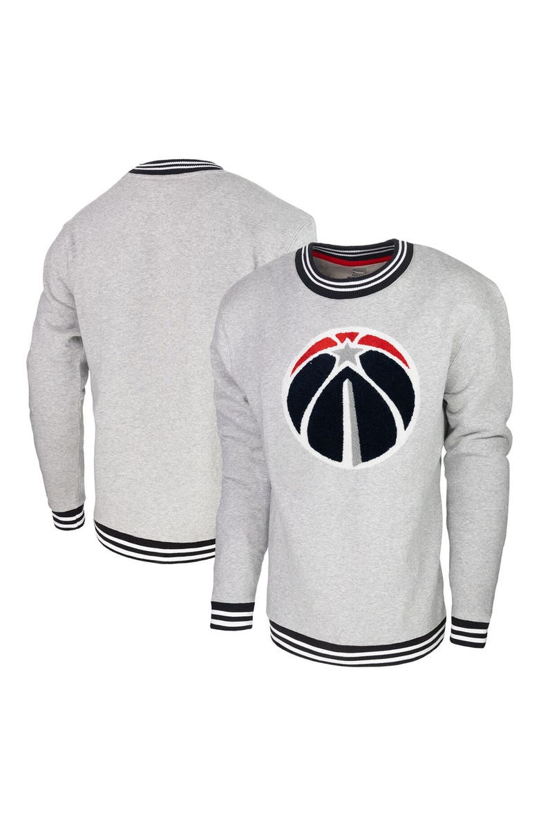 Stadium Essentials Men's Stadium Essentials Heather Gray Washington Wizards Club Level Pullover Sweatshirt, Alternate, color, Heather Gray