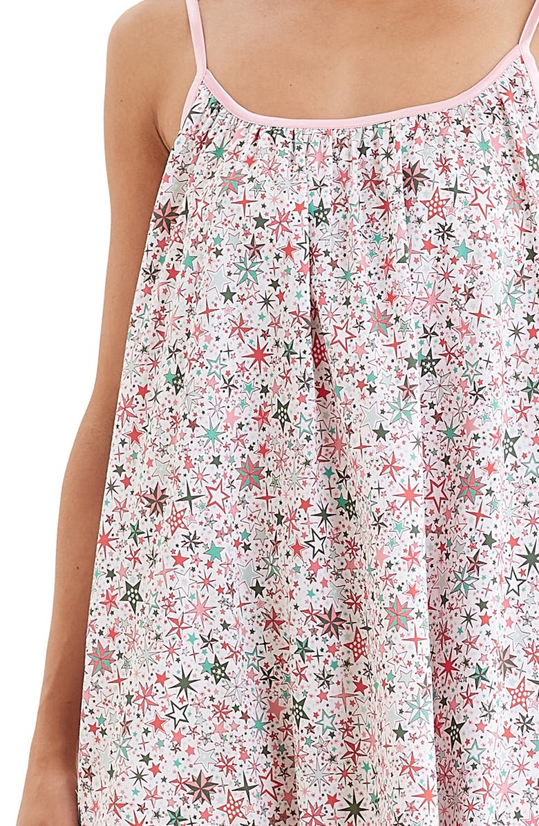 Papinelle Christmas Stars Cotton Sateen Nightgown, Alternate, color, 