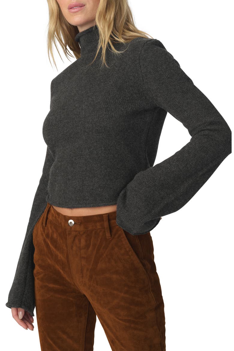 The Jane Wool & Yak Hair Turtleneck Sweater, Alternate, color, CHARCOAL
