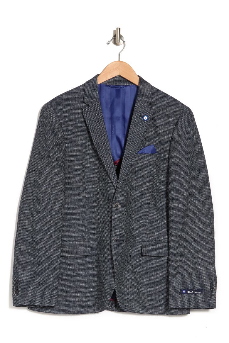 Linen Jacket, Main, color, NAVY