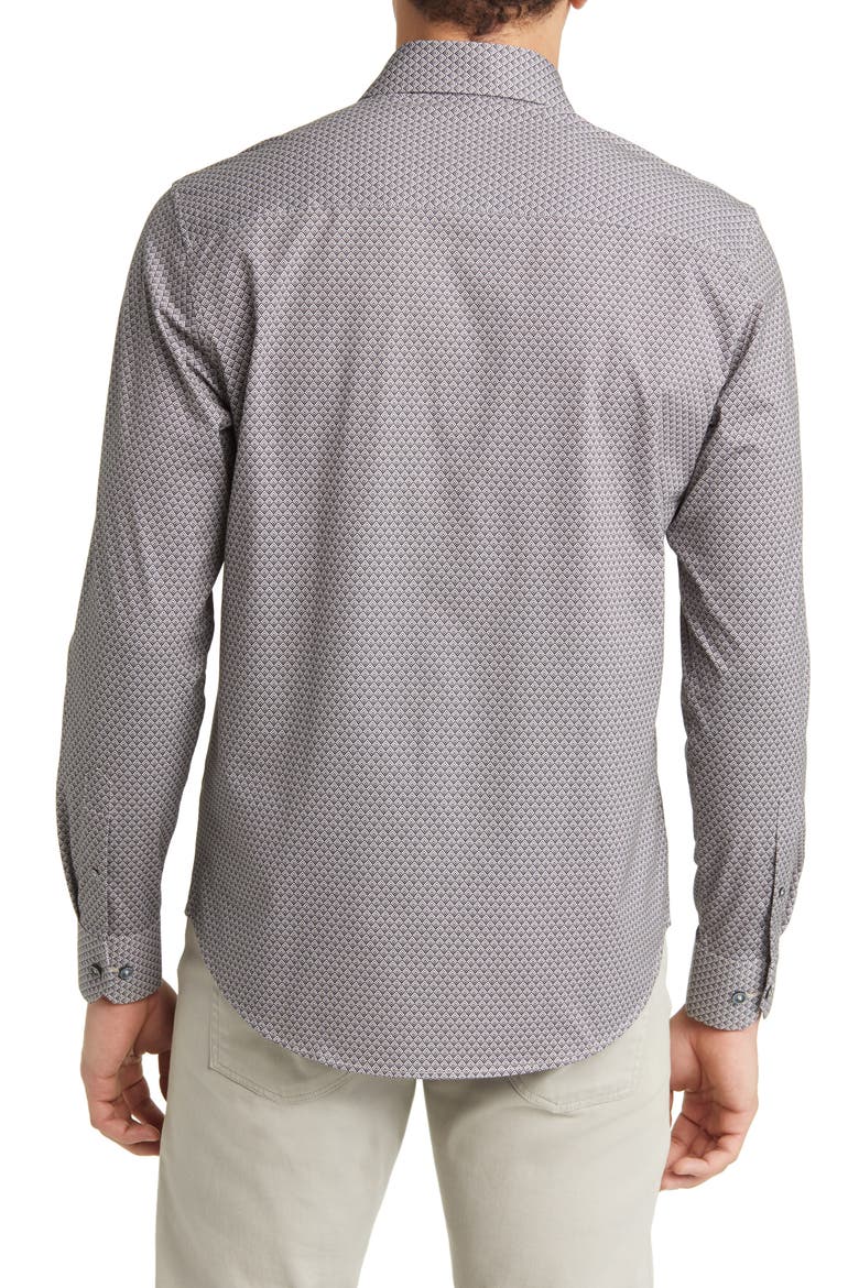 James OoohCotton® Geometric Print Button-Up Shirt, Alternate, color, DESERT