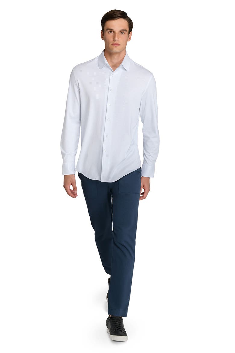 Solid Knit Long Sleeve Basic, Alternate, color, WHITE/BLUE