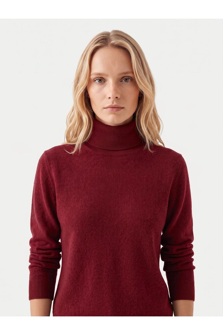 Cashmere Classic Turtleneck Sweater, Alternate, color, Wine Red