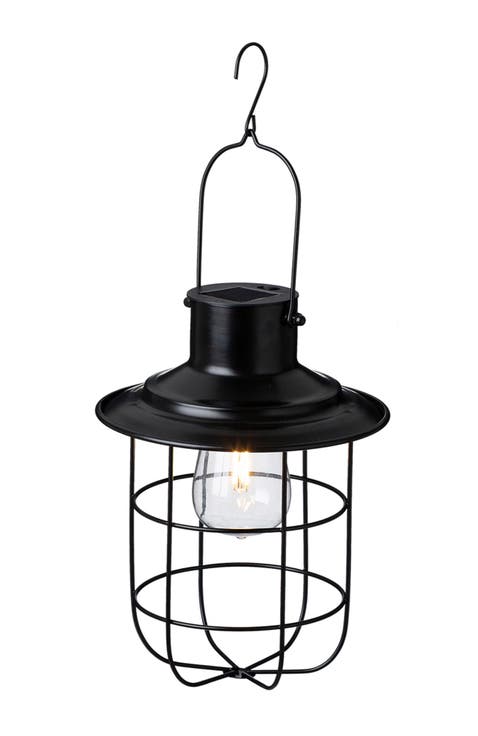 Metal Wire Solar Powered Outdoor Hanging Lantern