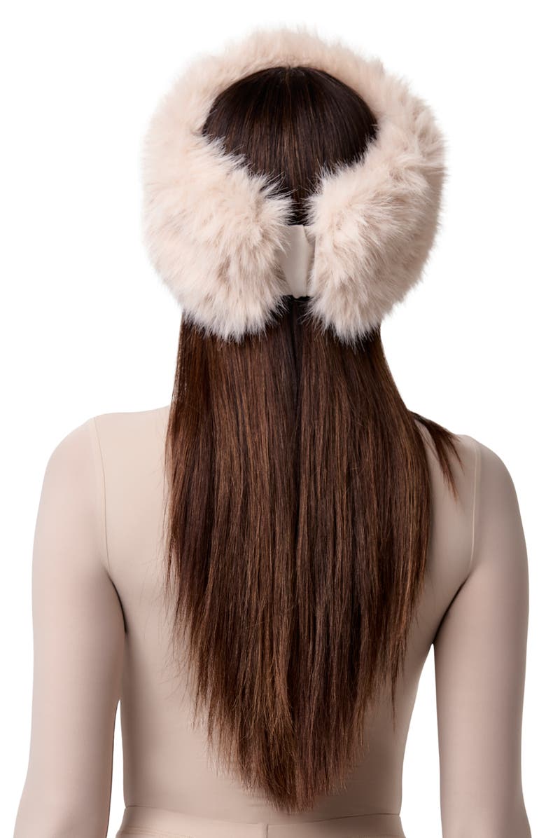 Naked Wardrobe Faux Fur Headband, Alternate, color, Cream