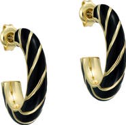 Ted Baker Trinna Twisted Enamel Hoop Earrings