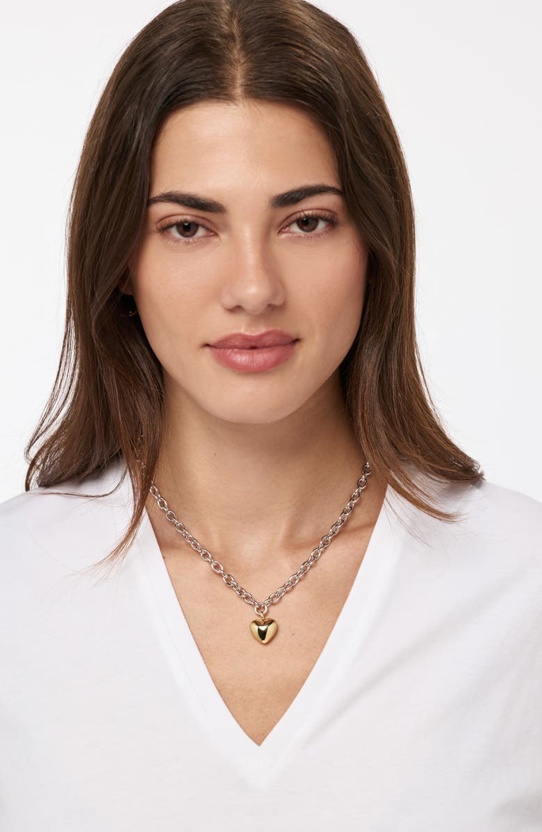 Ana Luisa Heart Pendant Necklace, Alternate, color, Gold / Silver