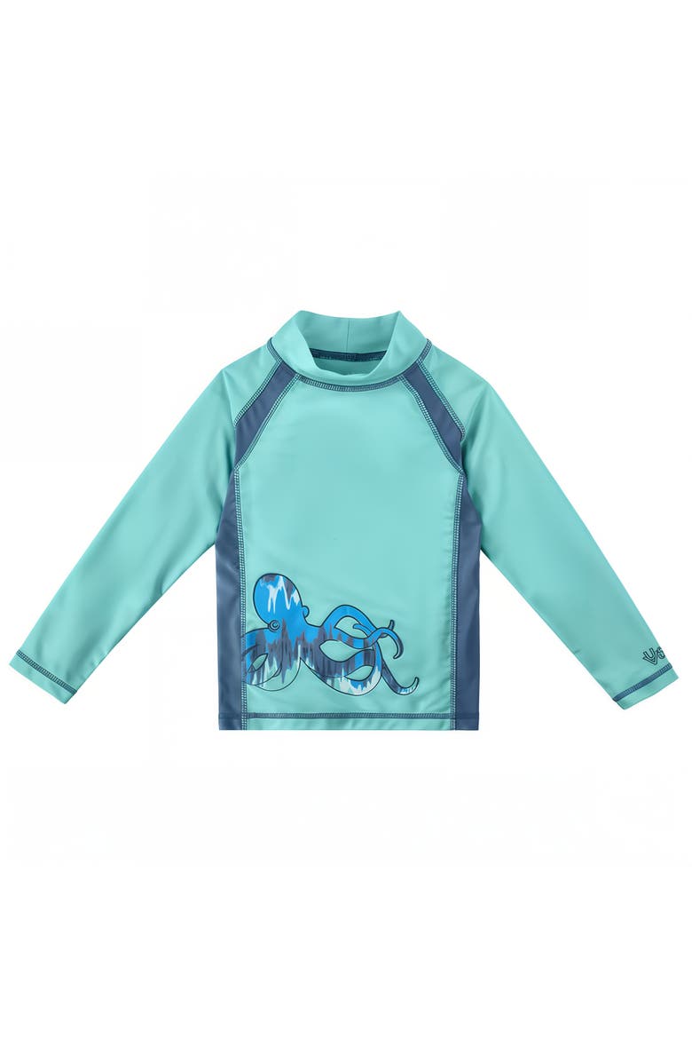 Long Sleeve Active Sun & Swim Shirt, Main, color, Tentacle Twist