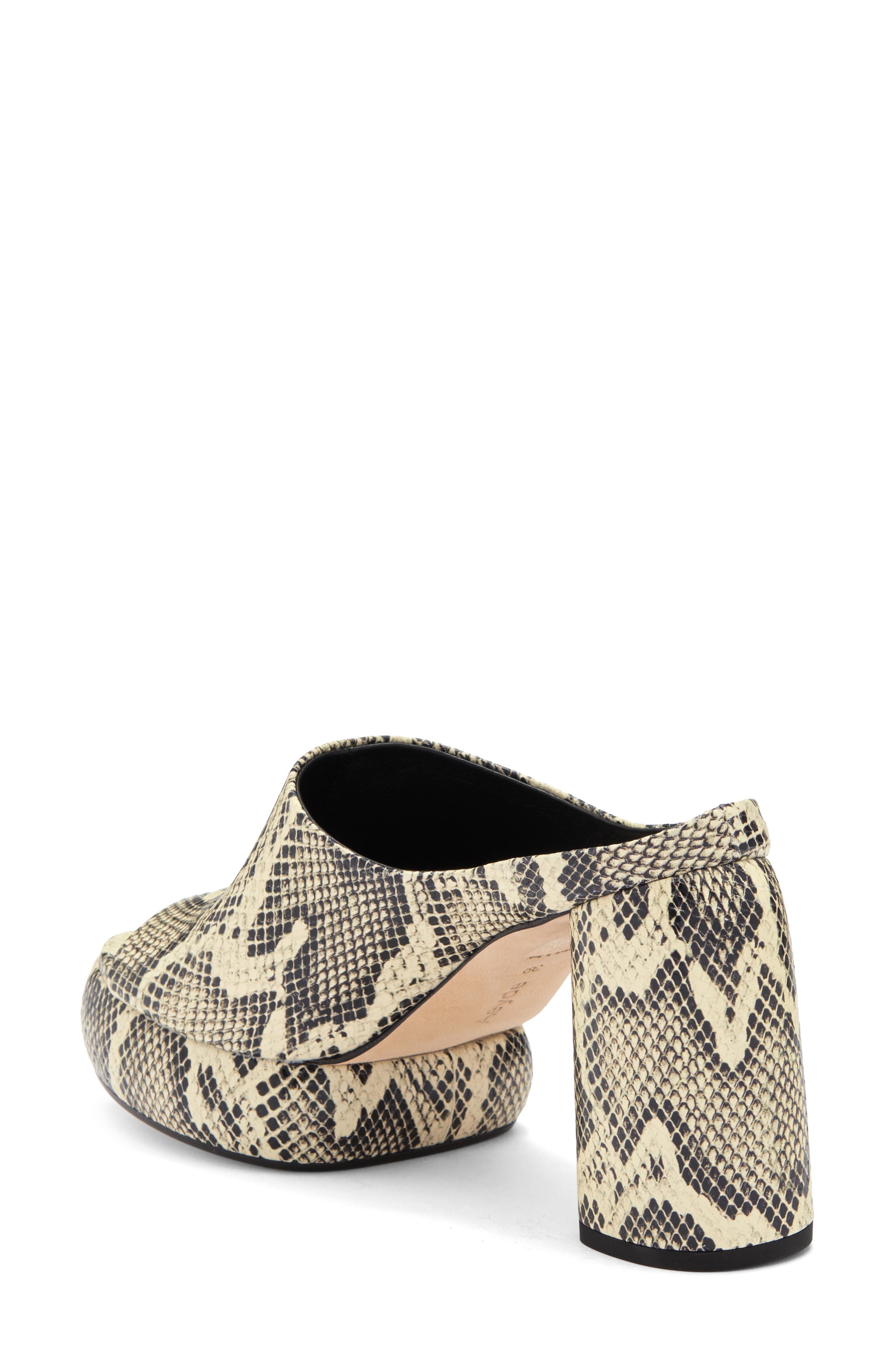 aeyde Ornella Snakeskin Print Leather Platform Sandal, Alternate, color, 