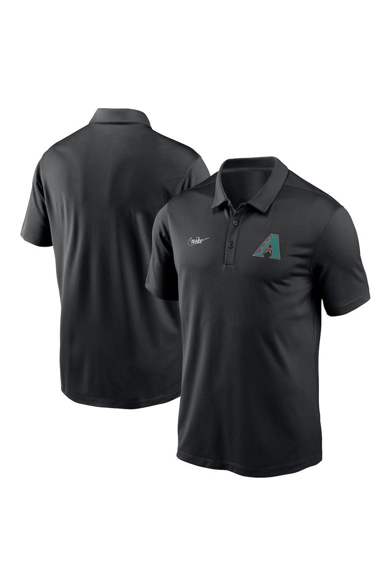 Men's Nike Black Arizona Diamondbacks Cooperstown Collection Rewind Franchise Performance Polo, Alternate, color, Black
