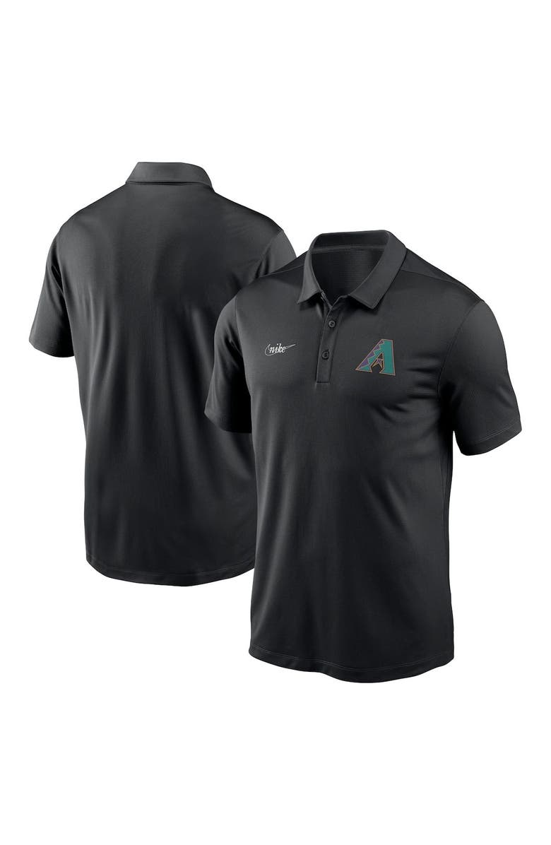 Nike Men's Nike Black Arizona Diamondbacks Cooperstown Collection Rewind Franchise Performance Polo, Alternate, color, 