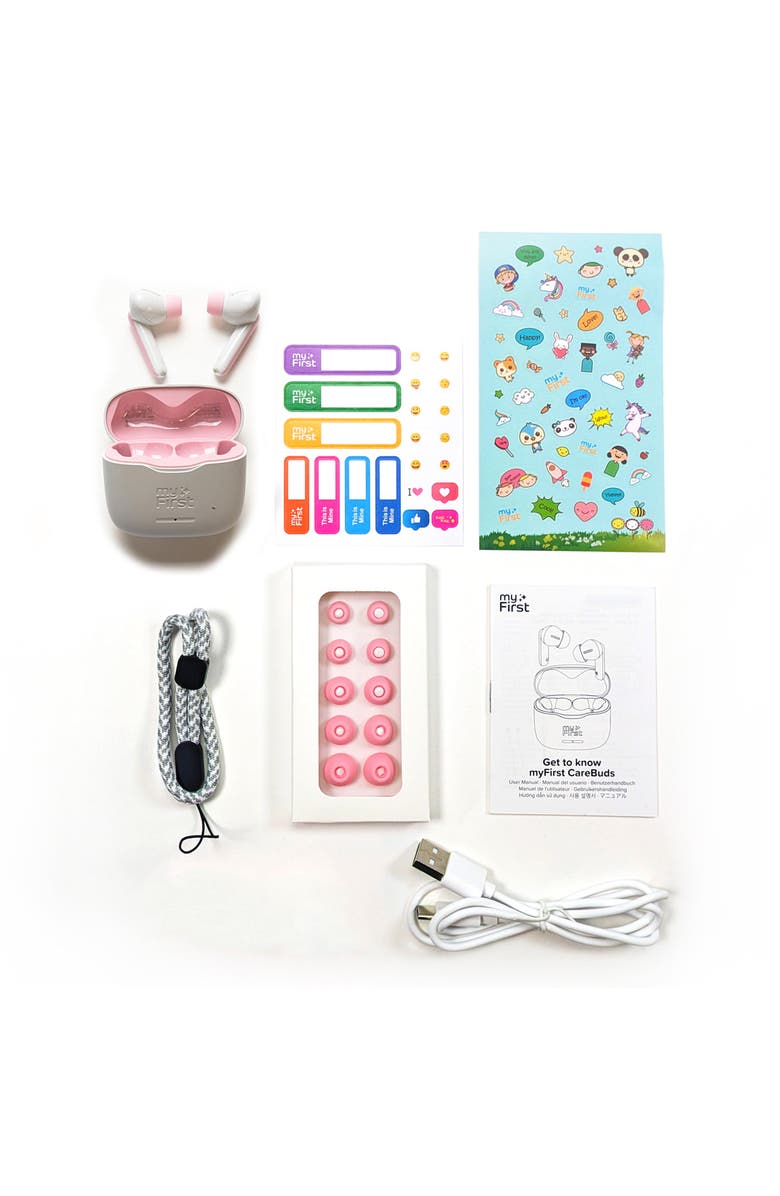 myFirst CareBuds - Wireless Bluetooth Earbuds for Kids, Alternate, color, White