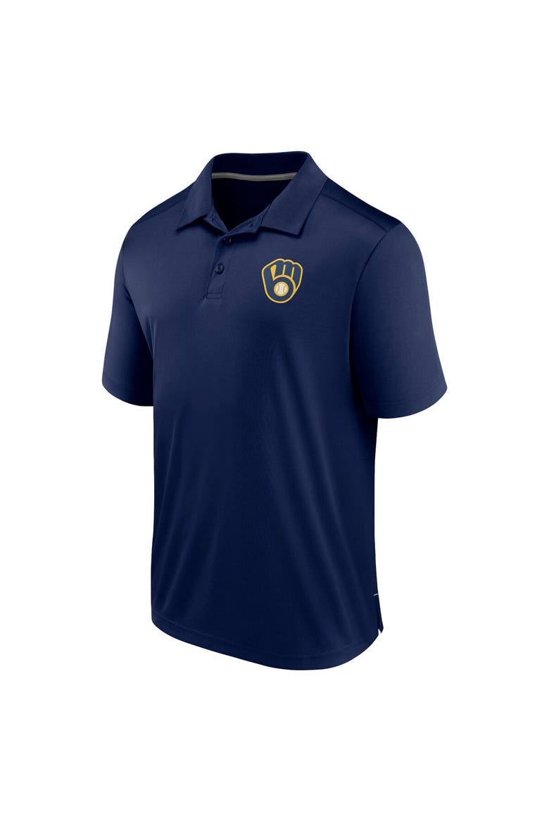 Men's Fanatics Branded  Navy Milwaukee Brewers Fitted Polo, Alternate, color, Navy
