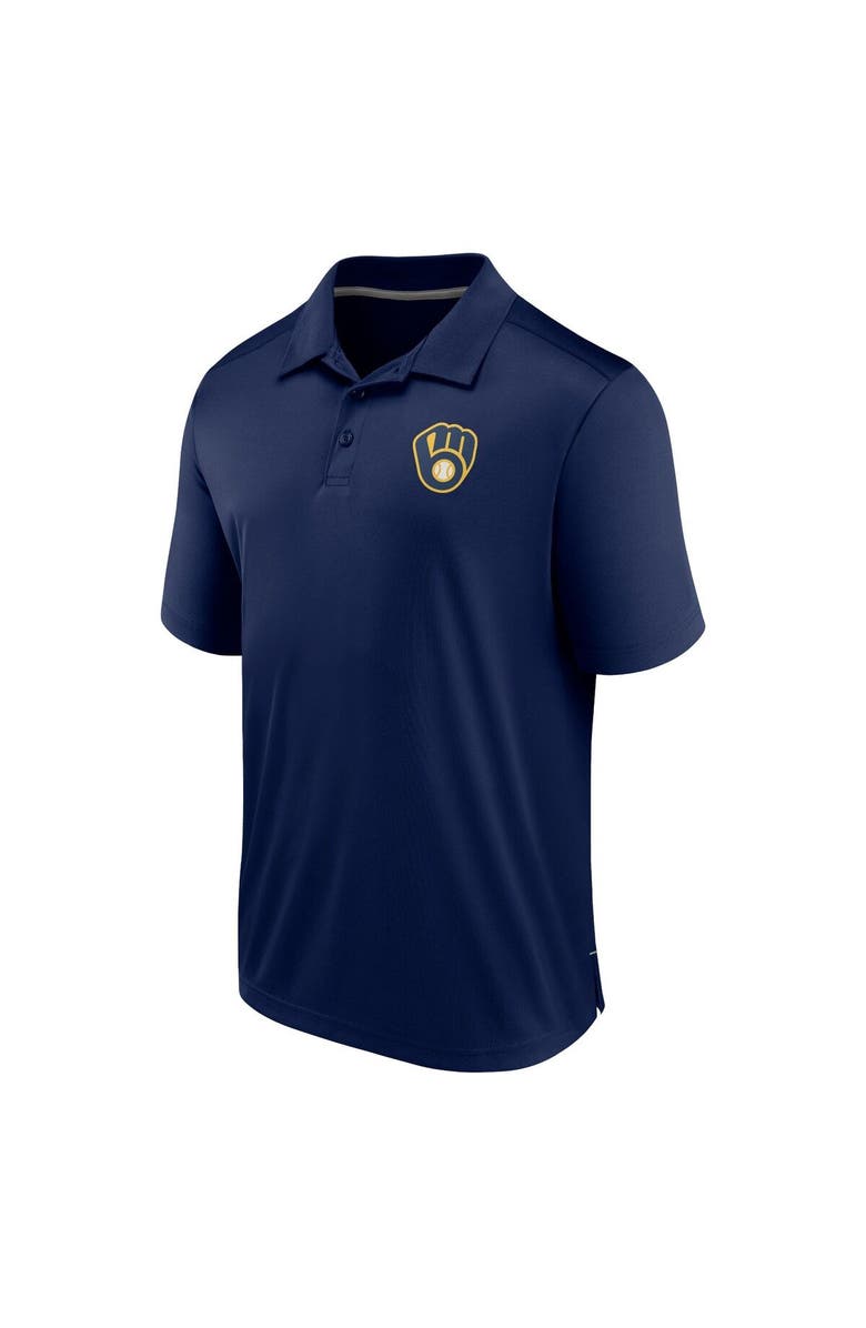 FANATICS Men's Fanatics Branded  Navy Milwaukee Brewers Fitted Polo, Alternate, color, Navy