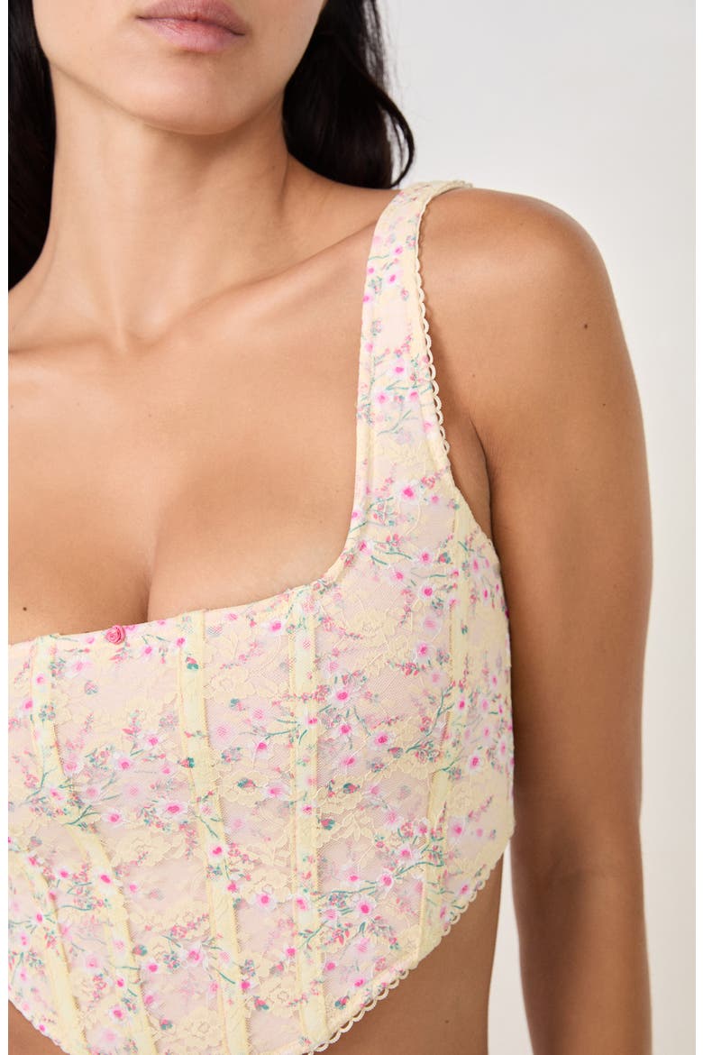 Passionnelle Embroidered Bustier, Alternate, color, VANILLA