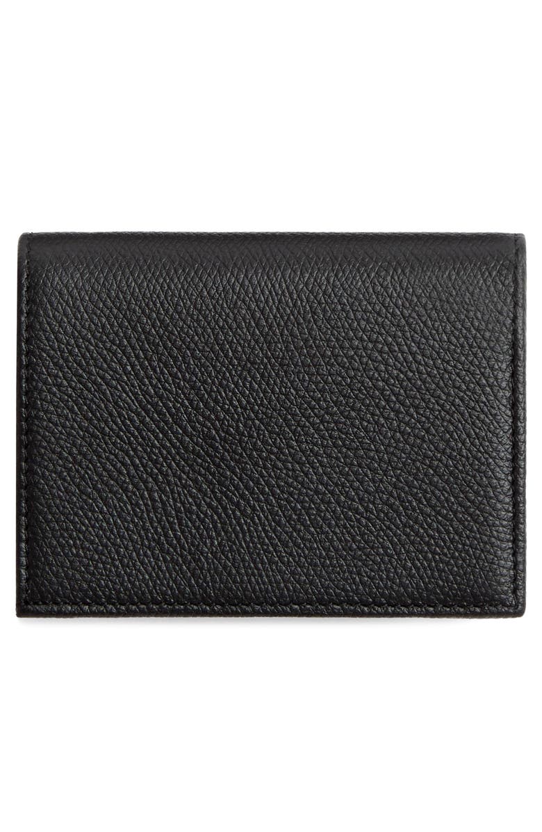 Valentino Garavani VLOGO Leather Bifold French Wallet, Alternate, color, Black