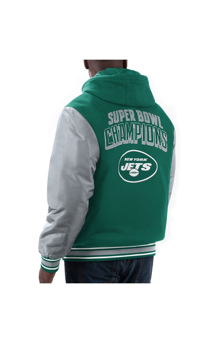 G-III SPORTS BY CARL BANKS Men's G-III Sports by Carl Banks Green/Gray New York Jets Player Option Full-Zip Hoodie, Alternate, color, Green