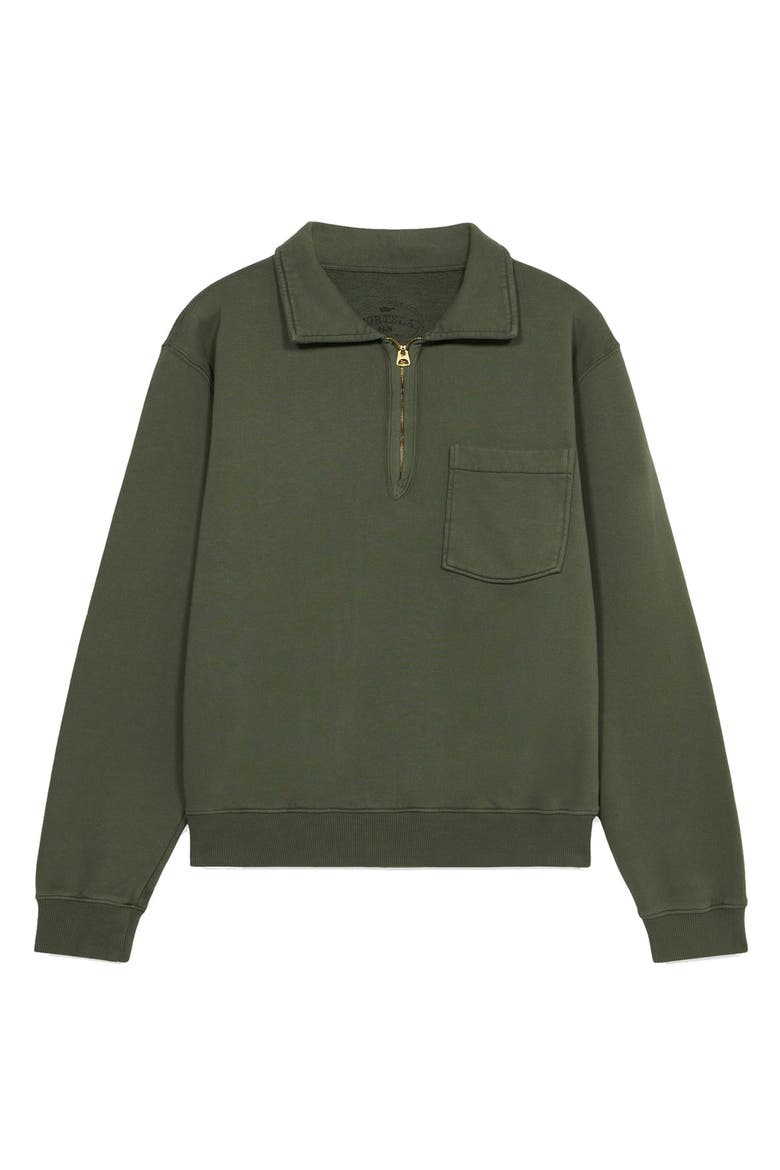 Zip-Up Sweatshirt with Pocket, Main, color, OIL
