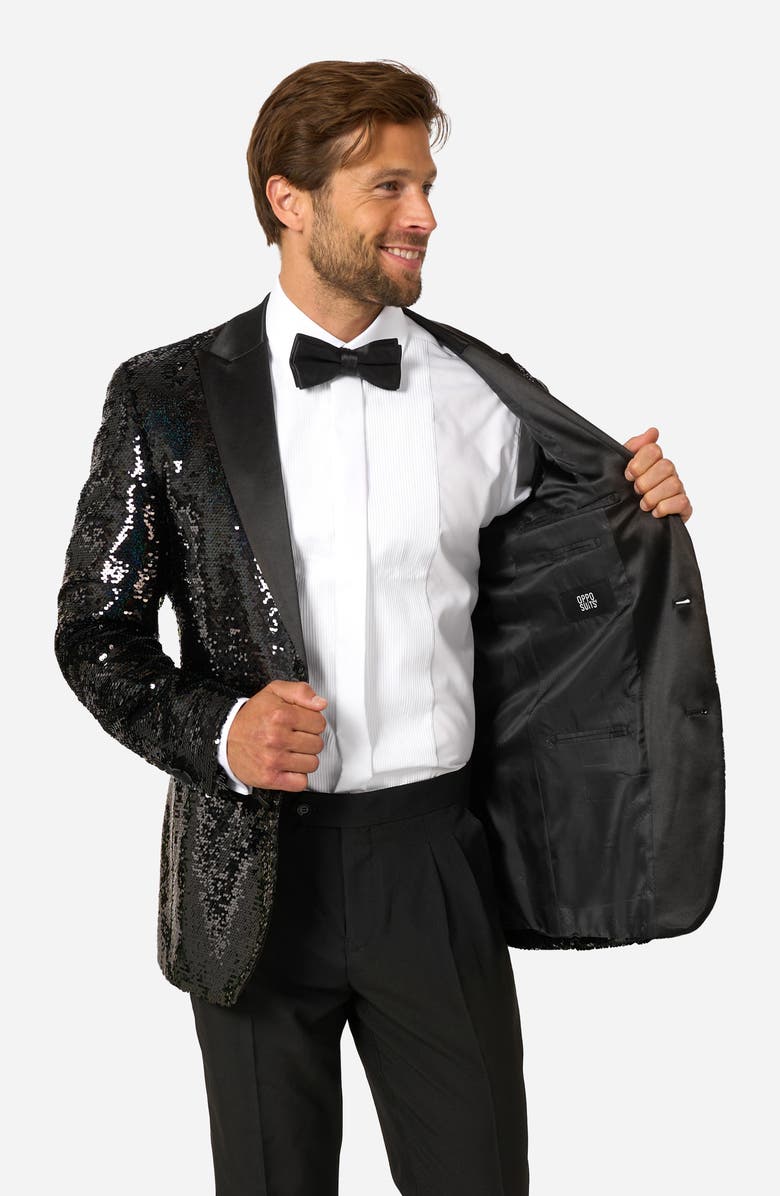 OppoSuits Starblazing Black Sequin Dinner Jacket, Alternate, color, Black